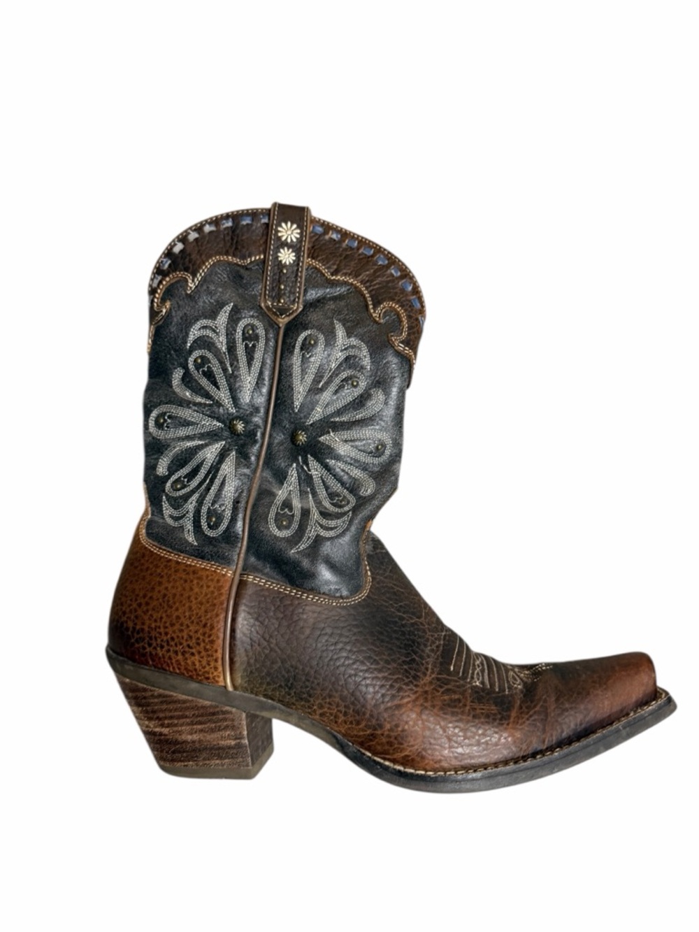 Ariat Daisy leather Western Boots Size 8.5 - Picture 4 of 13